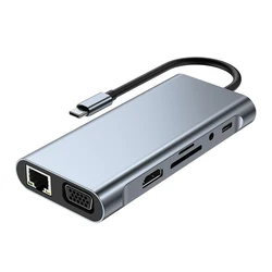Ultimate 11 - in - 1 USB - C Multiport Hub with 4K HDMI, RJ45, and SD/TF Ports (11 in 1)