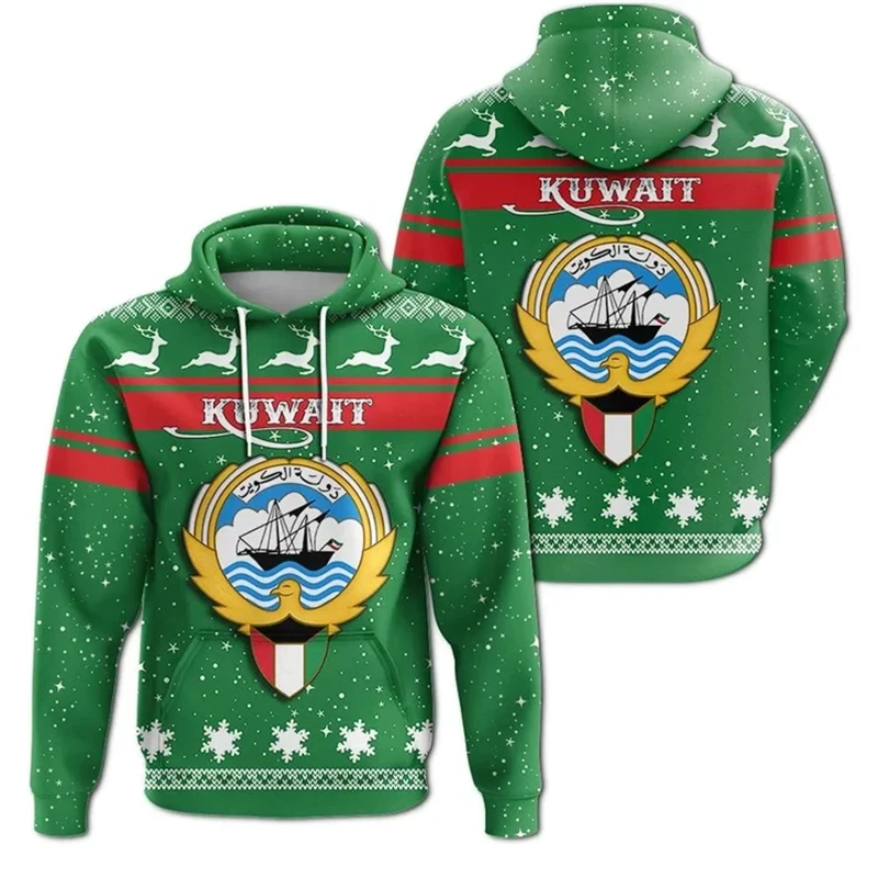 thumbnail image 1 of Sudadera con capucha para hombre, con estampado de la bandera de Kuwait, sudaderas con capucha, moda urbana, manga larga, holgadas, de gran tamaño, Y2k, sudaderas con capucha para hombre, 1 of 5