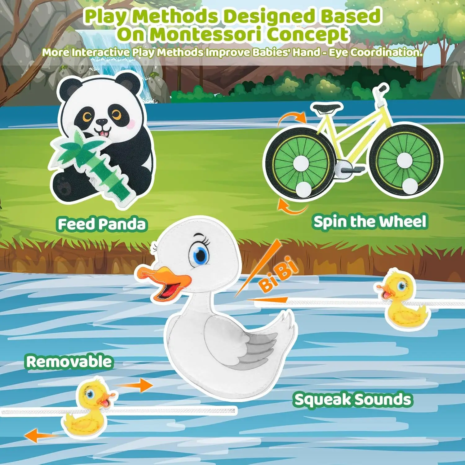 Enlightenment Early Childhood Educational Cloth Book Animal DIY Three-Dimensional Learning Board Baby Quiet Early Busy Board