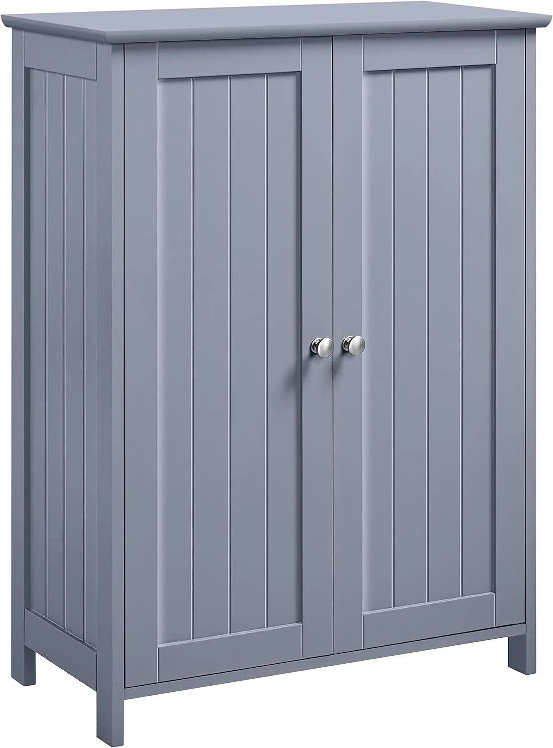 

Bathroom Floor Cabinet Double Doors Free-Standing Storage Cabinet with Adjustable Shelves, Anti-toppling Design