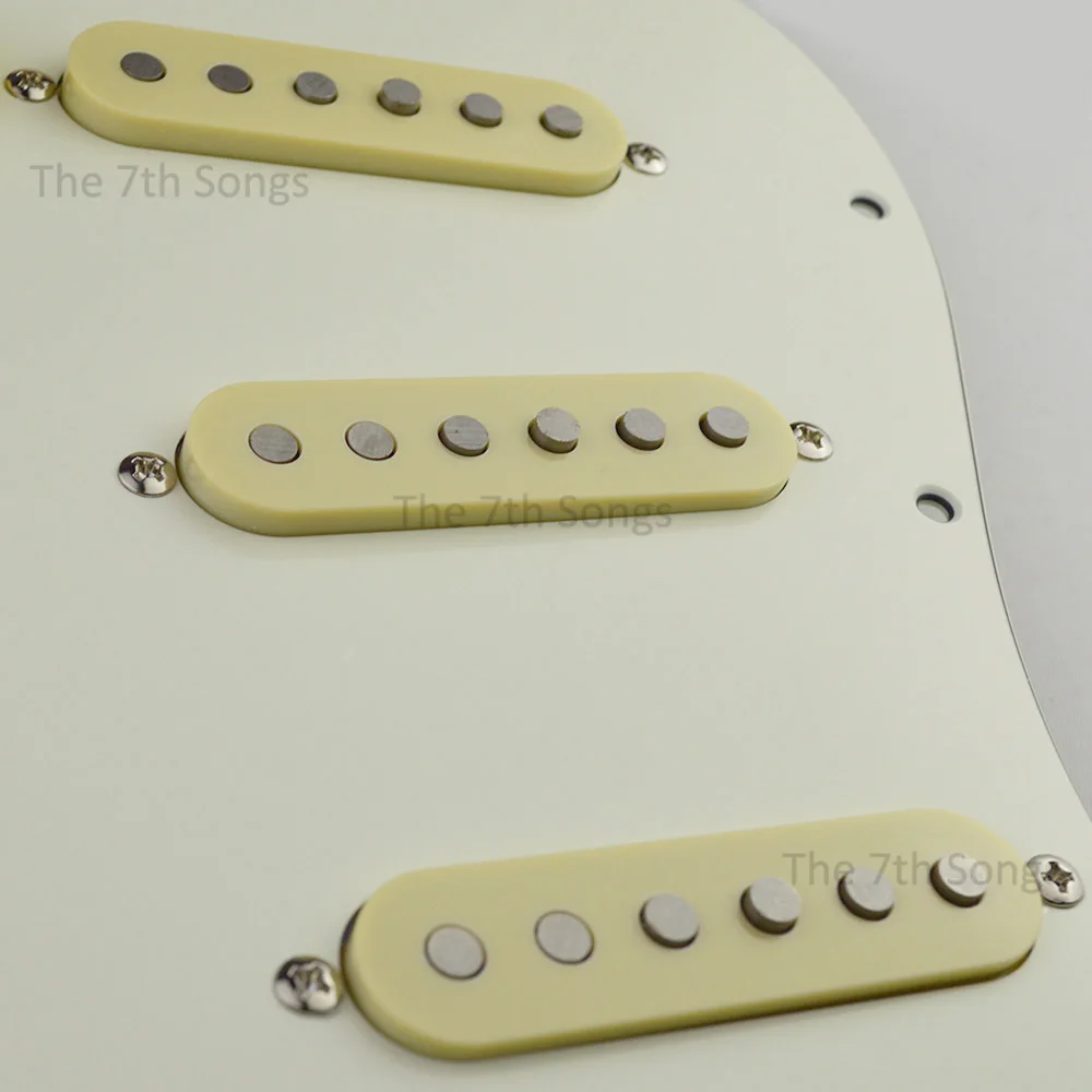 1969 Alnico 5 SSS ST E-Gitarren-Pickguard, 69 ungeschliffene Magnet-Tonabnehmer, vorverdrahtet – Detail 4