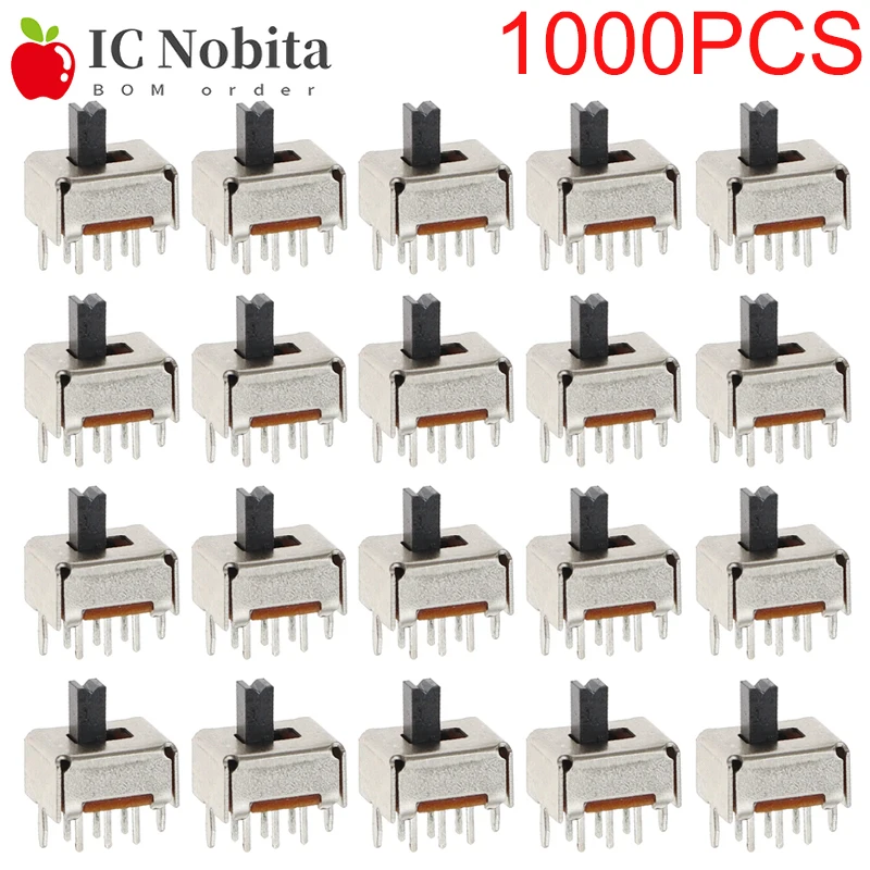 1000PCS SS22D07VG4 Kippschalter SS22D07 2P2T 6Pin DPDT Vertikale Griff hohe 4MM