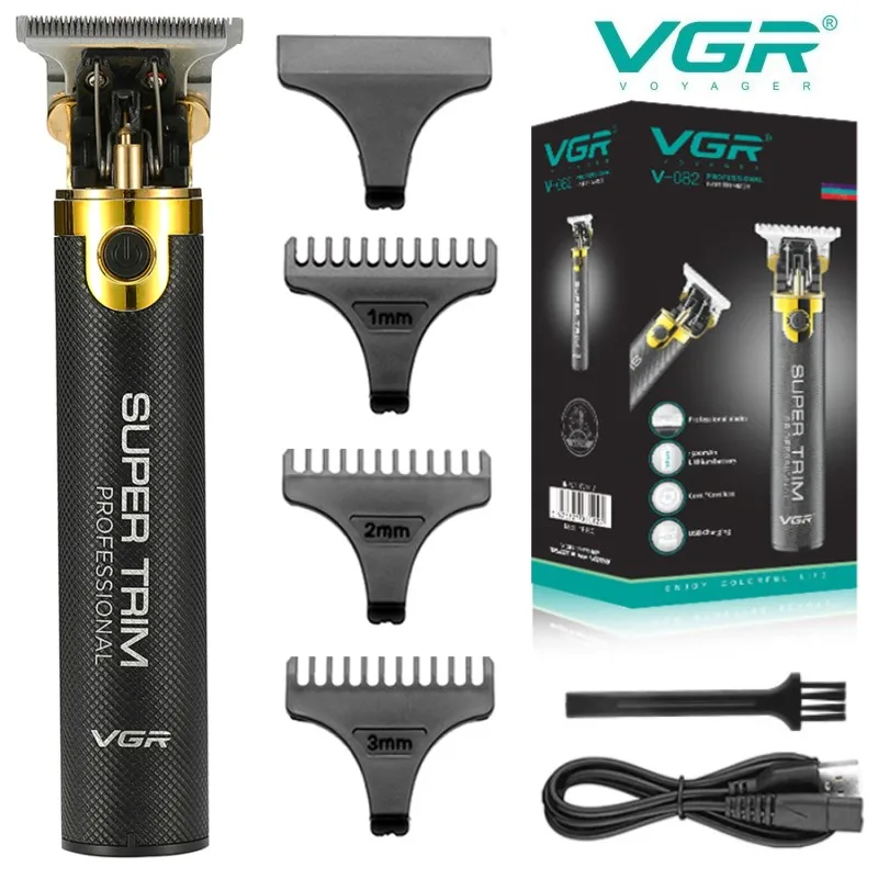 

VGR Professional Hair Clipper T9 Hair Cutting Machine Cordless Haircut Machine Rechargeable Bald Barber Trimmer for Men V-082