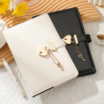 1 quaderno con lucchetto dell'amore, regali per coppie, materiale scolastico, cancelleria e quaderno con privacy 1