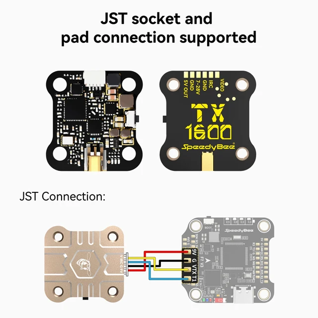 SpeedyBee TX ULTRA TX1600 5.8GHz 48CH 1.6W FPV VTX Analog Image Transmission 2-6S Lipo For RC FPV Long Range Racing Drone 3