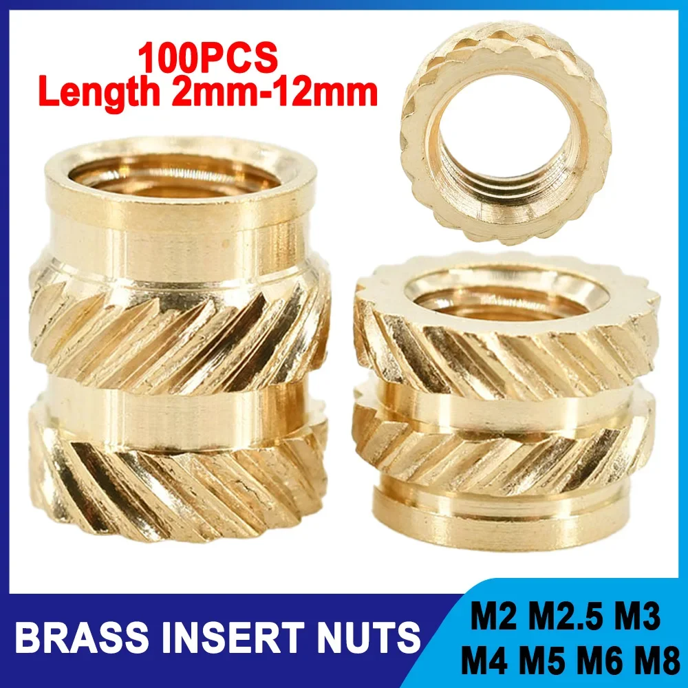 Brass Heat Insert Nut 100Pcs for 3d Printing Plastic Case