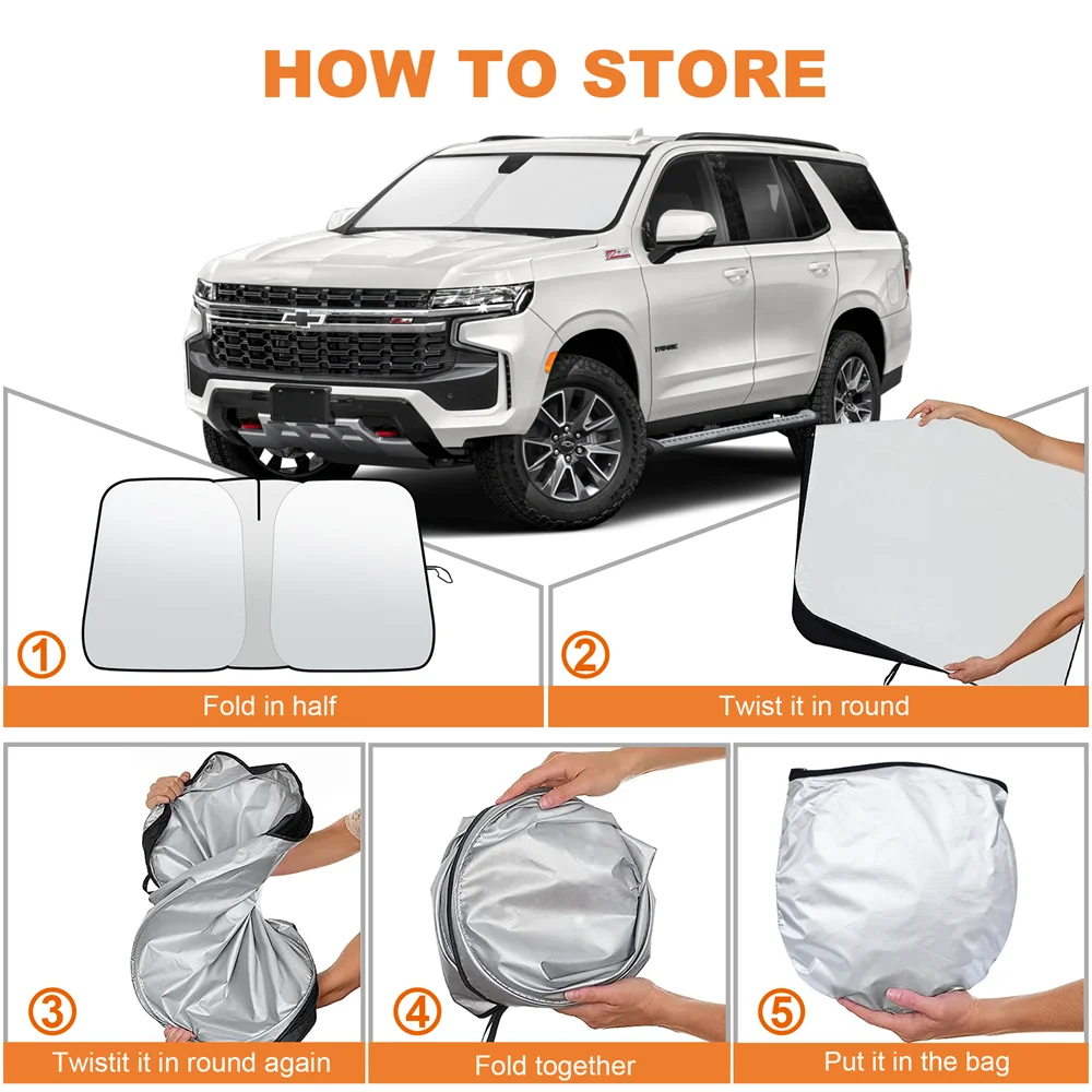 For Chevrolet Tahoe-Car Windshield Sun Shade Cover Front Window Sun Shade Visor UV Block Shield Cover Accessories