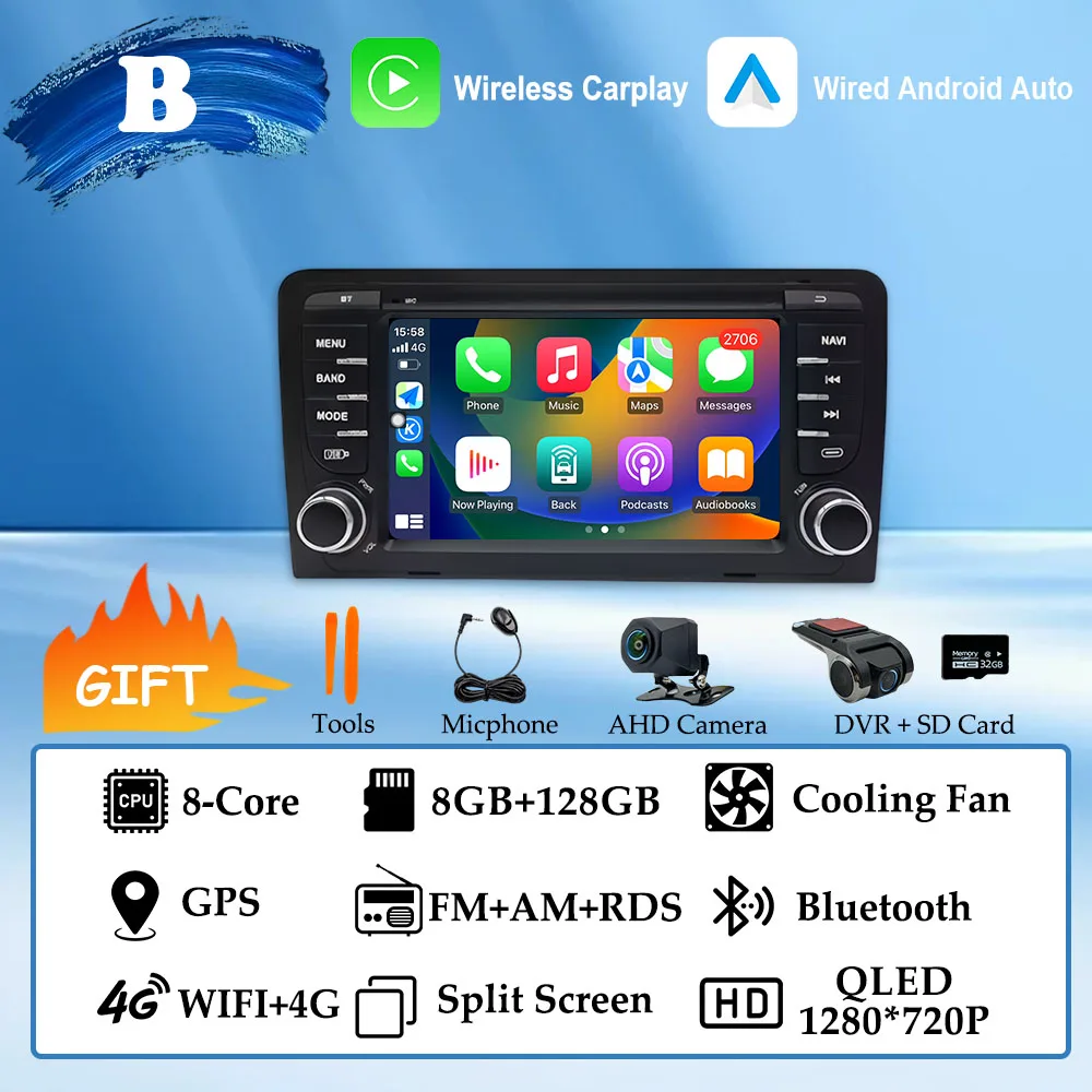 (B) 8G 128G AHD DVR