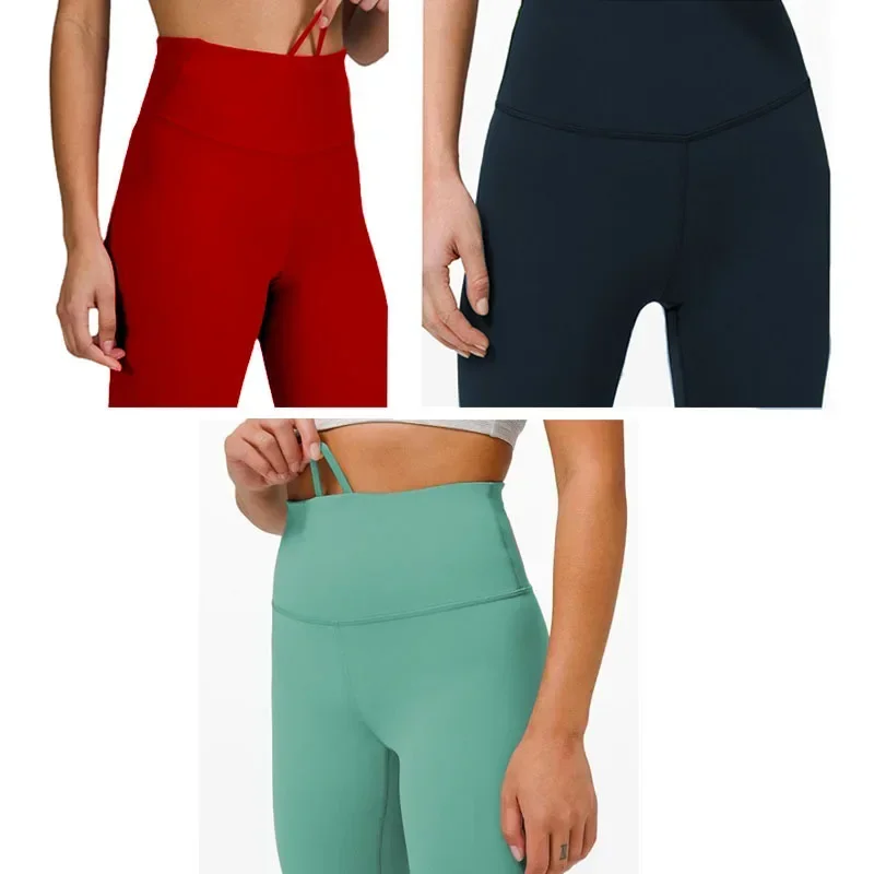 

Drawstring Yoga Pants Tight Height Elastic Nude Yoga 5/4 Pants Hip Lifting Sports Suit Fitness Yoga Work Out Leggings Tights Gym