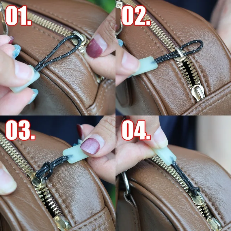 12/1pcs 빛나는 지퍼 당겨 어두운 밤에 매우 밝은 광선 안티-분실 끝 텐트 잠금 지퍼 코트 자켓 가방 배낭