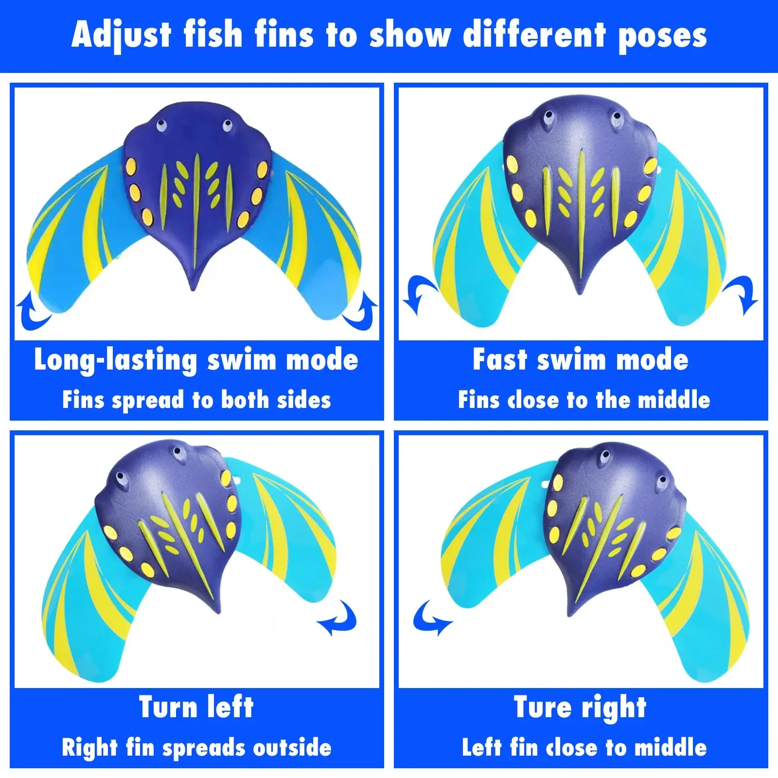 Stingray Underwater Glider Water Power Devil Fish Toy Hydrodynamic Manta Rays Press Forward Mobula Pool Diving Game Toy Kid Gift 5