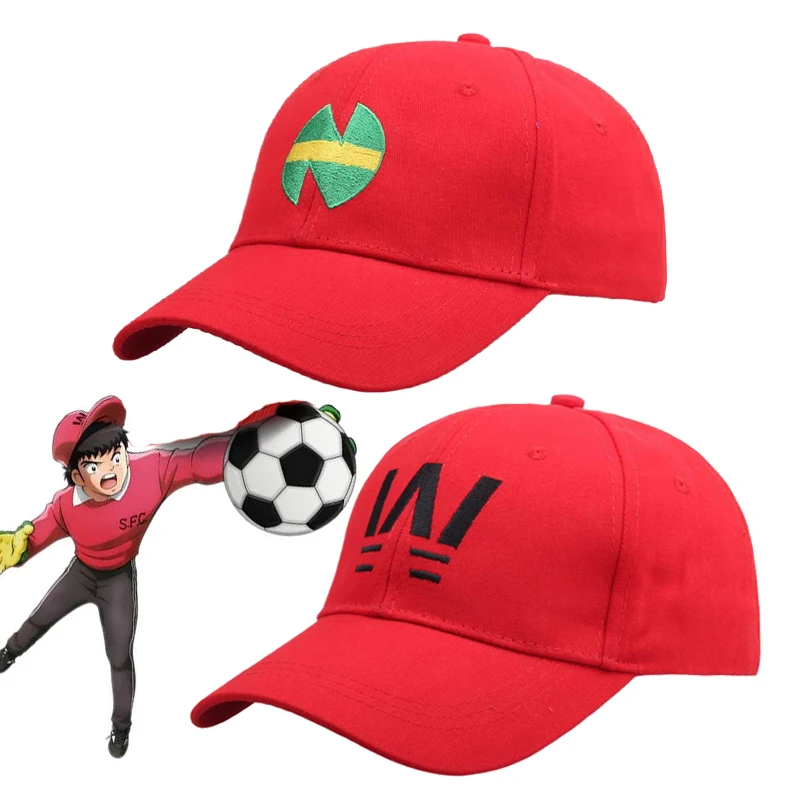 Embroidery Baseball Cap Captain Tsubasa Elementary School Cosplay Wakabayashi Genzo Red Casual Hat Unisex Sport Hats baseball cap,baseball caps,baseball hats