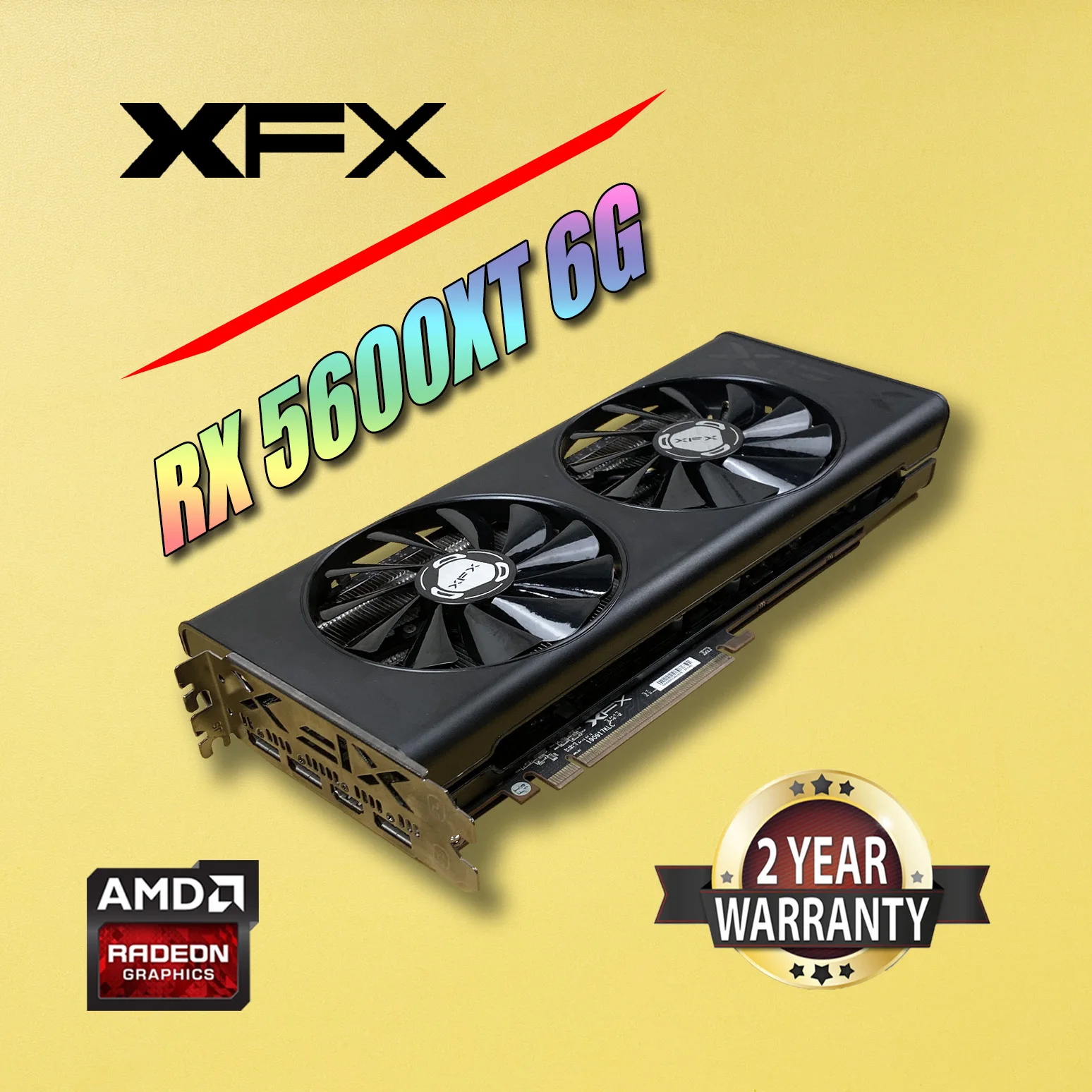 Used Xfx Graphics Cards Rx5600xt 6g Amd 7nm 256bit Pcie4.0x16 Video