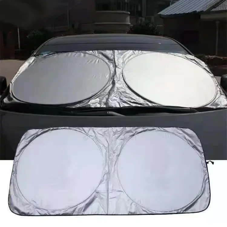 Silver Car Windshield Sunshade Auto Sun Shade Foldable Universal Windsceen Sun Block Cloth Car Front Window Cover
