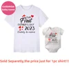 New Custom Name Our First Father's Day 2023 Family Matching Shirts Cotton Family Look Dad Tees Baby Rompers Outfits New Dad Gift 5