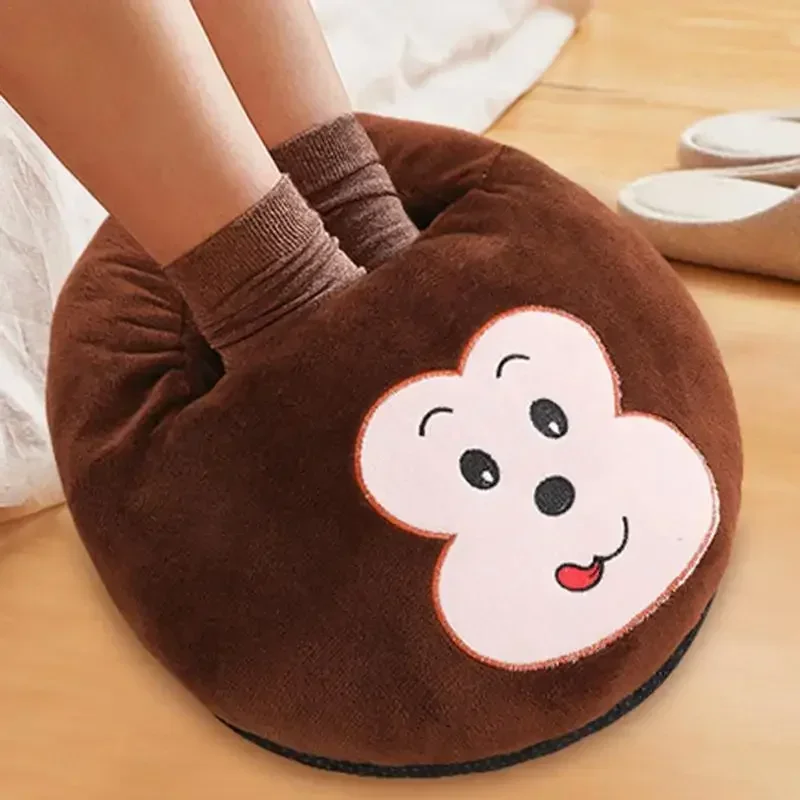 USB Foot Warmer Thermal Heater for Soft Plush Warm Cover Electric Heating Feet for Home Bedroom