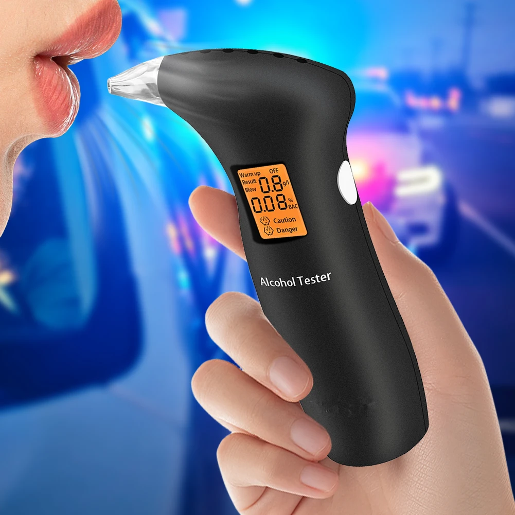 Digital Breathalyzer LCD Display Digital Alcohol Detector Portable Drink-Driving Breathalyzer for Personal & Professional Use