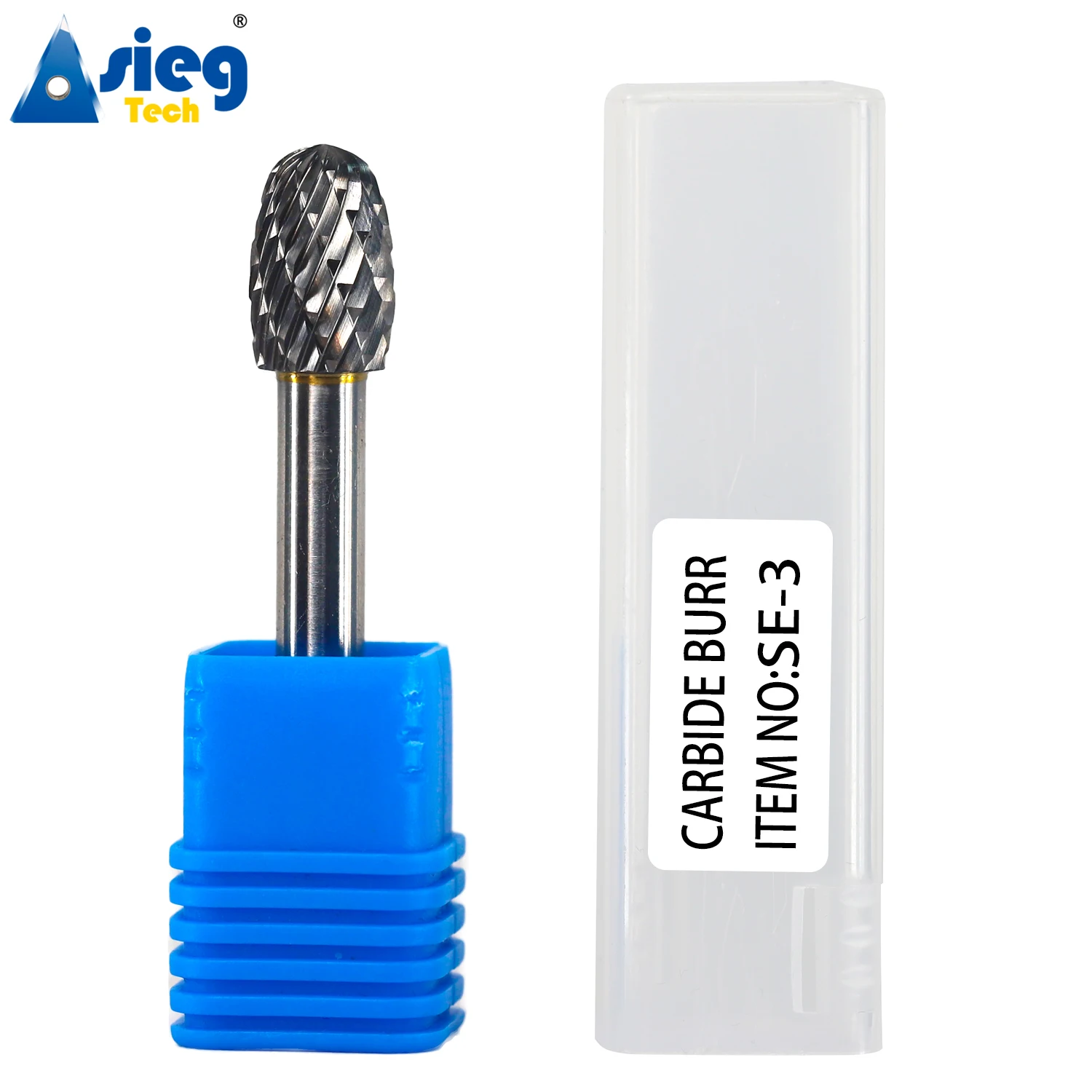 

SE-3 Carbide Burrs Rotary File Oval Shape Double Cut for Die Grinder Drill Bits 1/4" Inch Shank