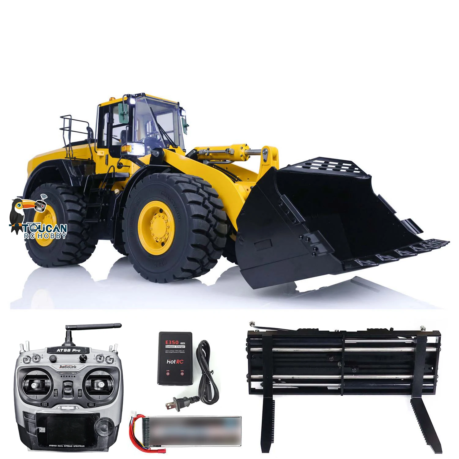 

MTM WA480 Metal 1/14 RC Hydraulic Loader Construction Wheeled Vehicles Sound Light Model Toy Battery Charger THZH1339