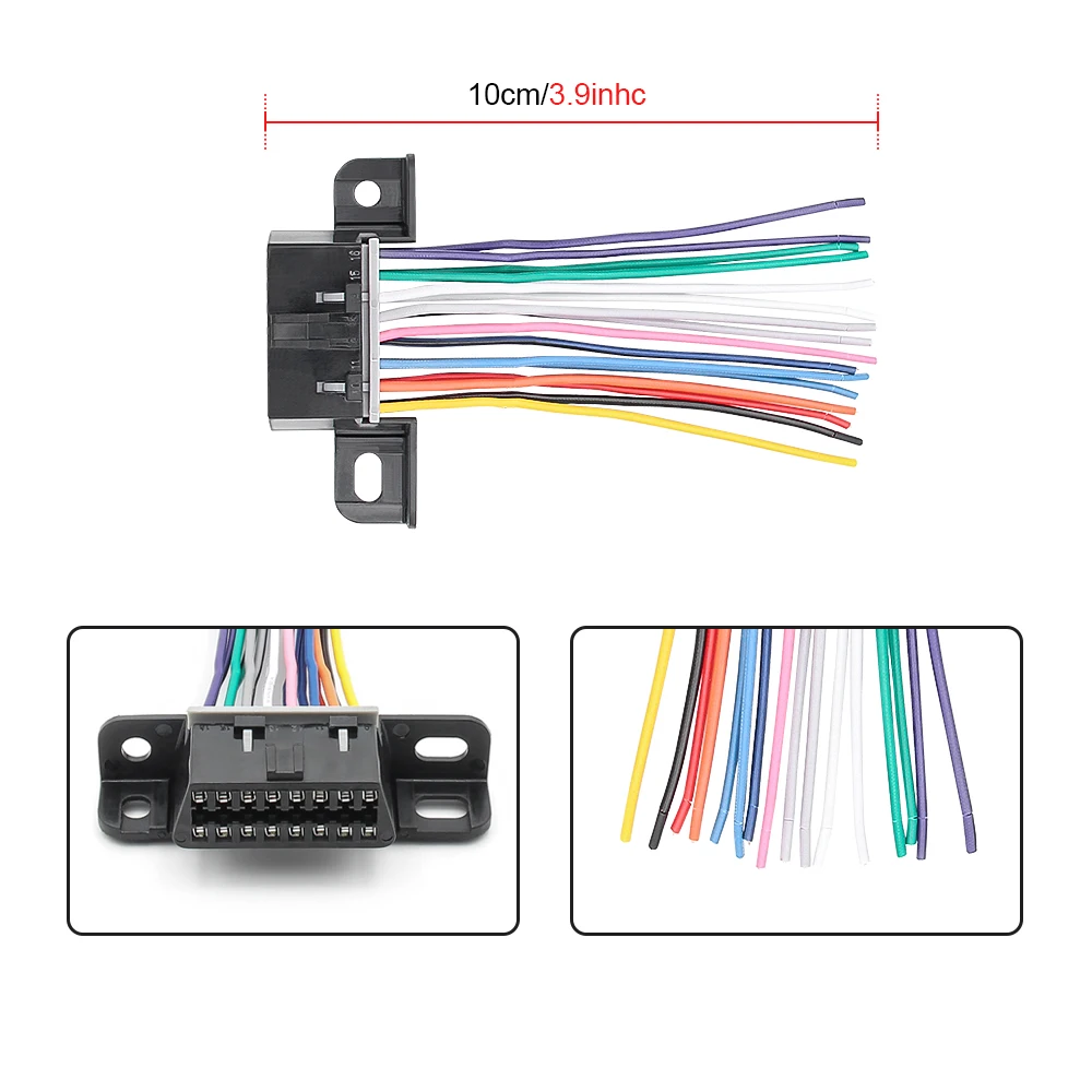 OBD2 Extension Cable 10cm DIY 16pin J1962 OBD2 Extension Cable for VW/Toyota/Honda Female Automotive Car Diagnostic auto Tool OBD 2 Connector