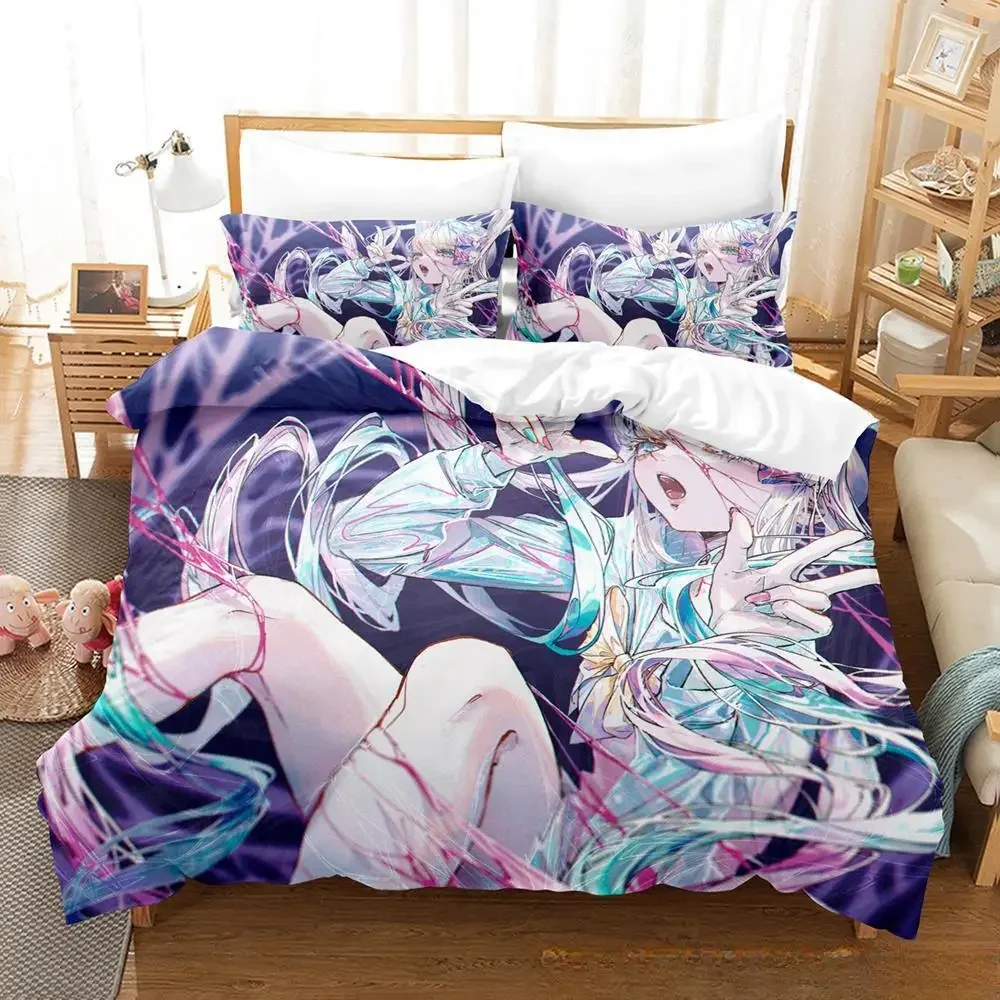 New 3D Print Anime Kawaii GirlsNEEDY GIRL OVERDOSE Bedding Set Cartoon Anime three-piece Set Adult Kid Bedroom Duvet Cover Sets