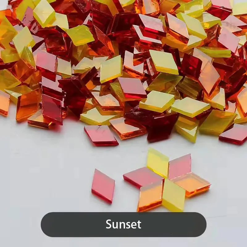 Clear Glass Mosaic Tile Set 6