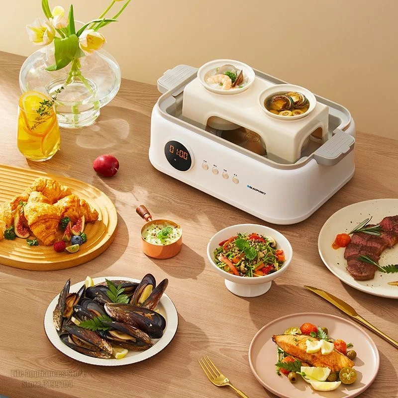 BLAUPUNKT Electric Steamer 10L Double Layers Stainless Steel Steam Pot 220V Automatic Steaming Box Household Multi Cooker