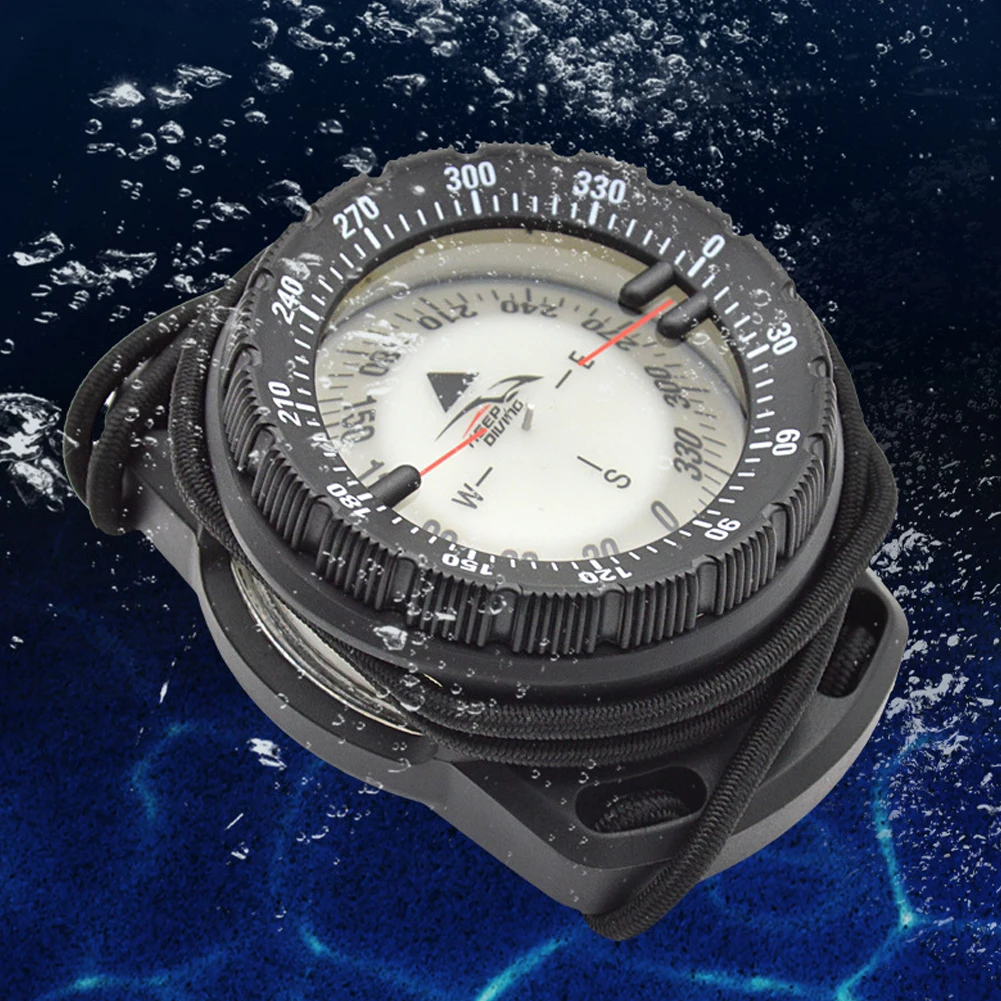 Bungee Cord Compass Underwater 50m Diving Waterproof Scuba Luminous Diving Watch