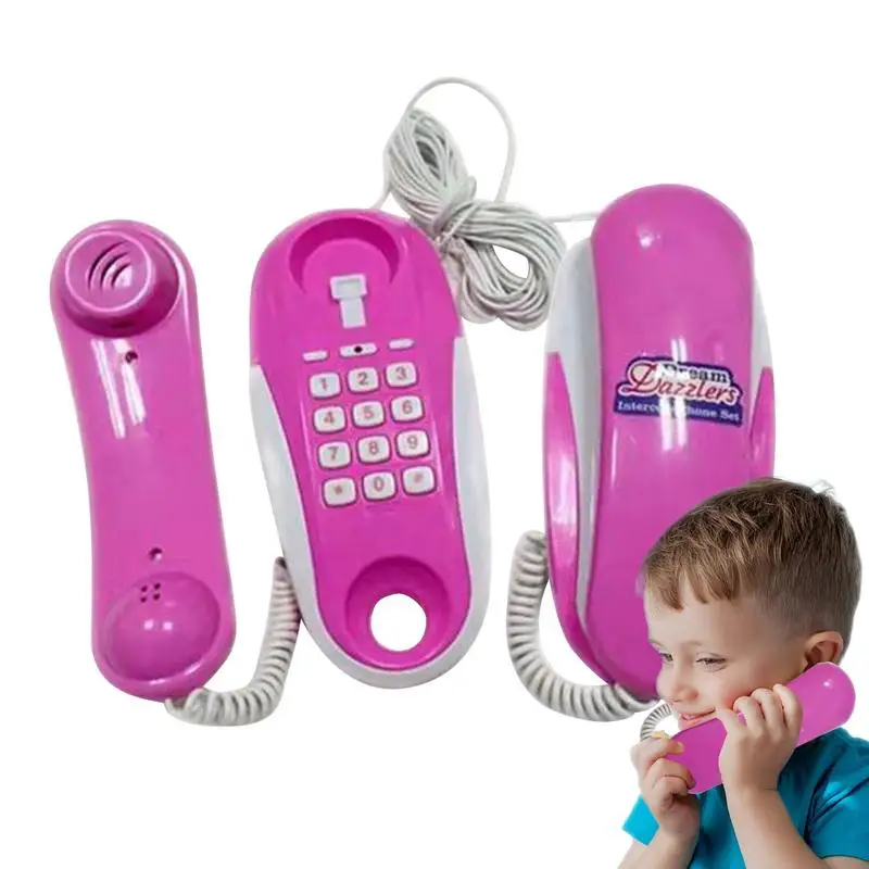 Kid Phone Toy Pretend Play Telephone With Real Ring Sounds Simulation Phone Kids Infant Early Educational Vocal Toys Kids Gifts