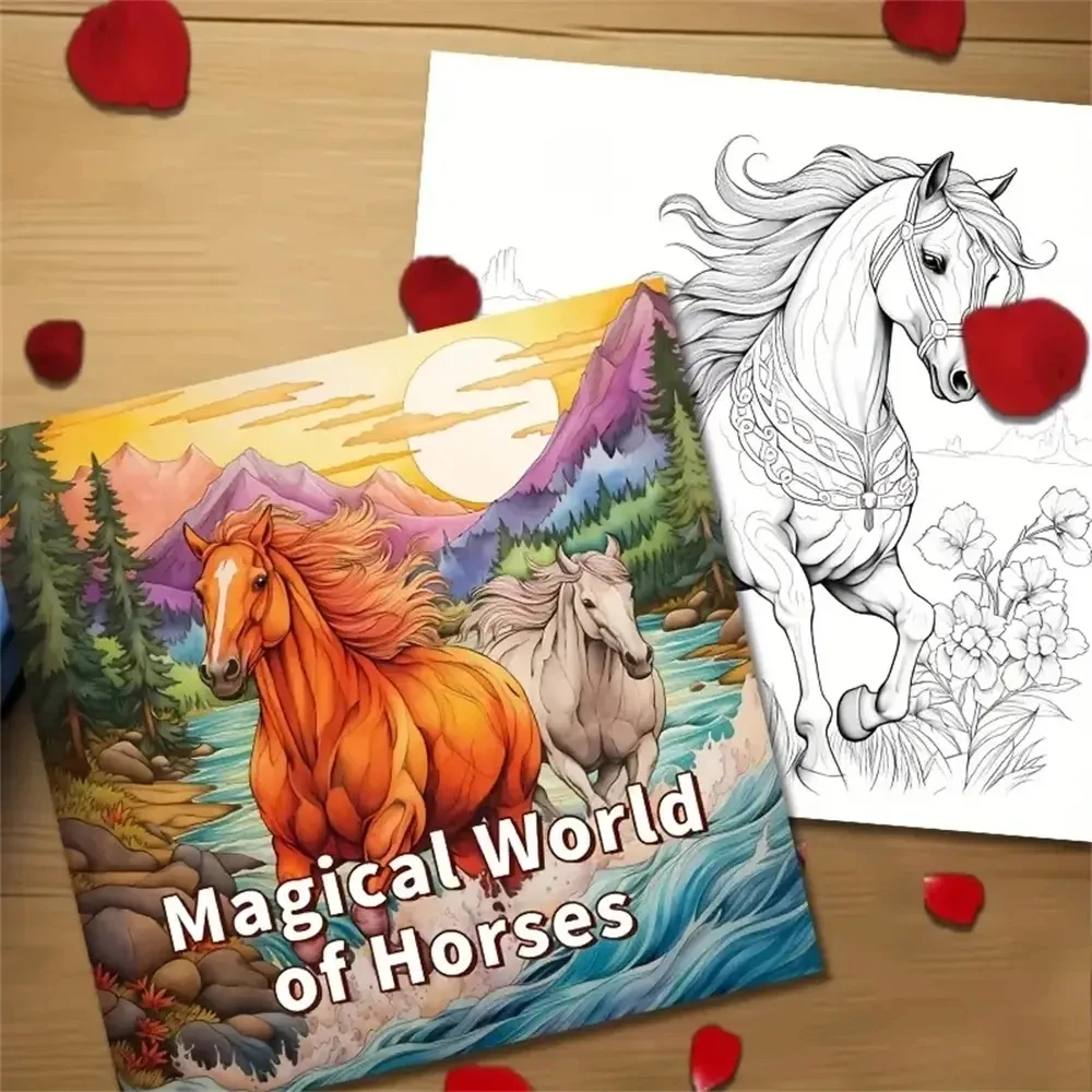 1pc Art Coloring Book 22 Page Coloring Books Gift For Birthday Party Relieve Stress Kill Time Graffiti Painting Drawing Art Book 4
