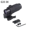 Tactical 3X Magnifier Unity Fast Mount 2.26 Inch Optics Riser For G33 G43 G45 Scope 551 552 553 558 Holographic Red Dot Sight 2