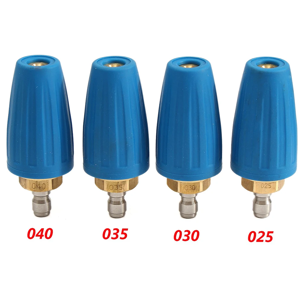 High-Pressure Washer Nozzle 360 Rotating High Pressure Water Spray Nozzle Garden Rotary Turbo Sprinkler System Hose Valve