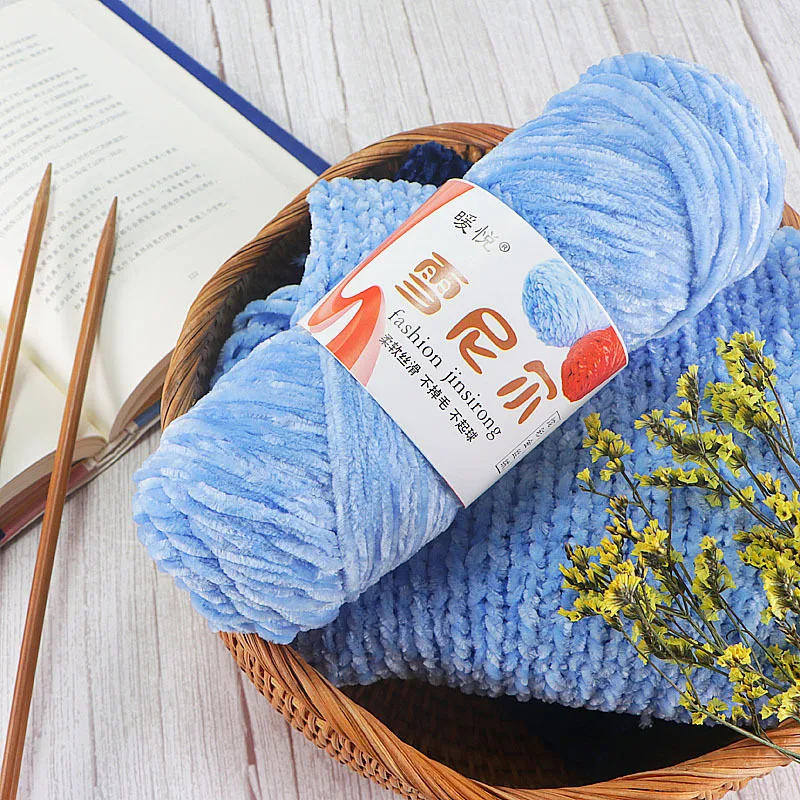 Chenille Pleuche 95g (130 Yards) 100% Acrylic Blended Yarn For Hand Knitting Anti-Pilling Anti-Static Eco-Friendly. XNE knitting yarn,knitting wool yarn,crochet yarn,cotton knitting yarn,chenille yarn