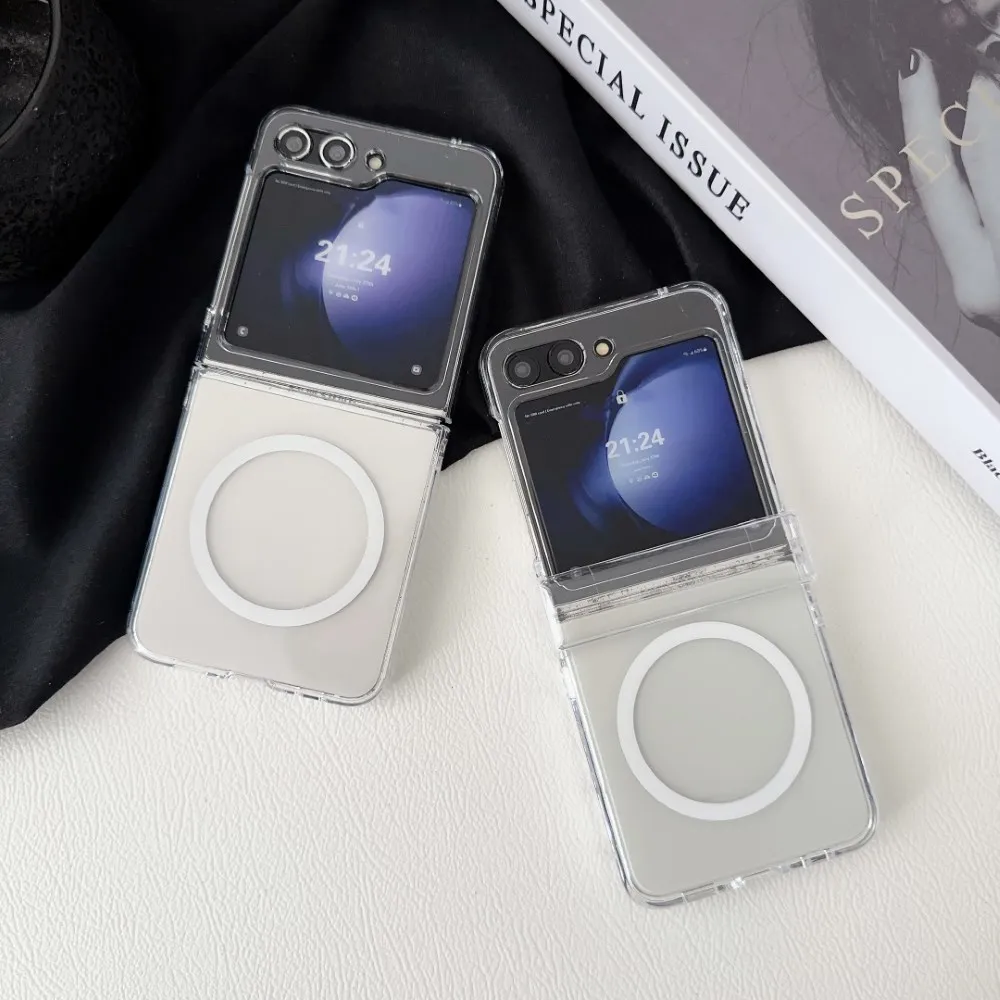Transparent Shockproof Magnetic Case with Wireless Charging