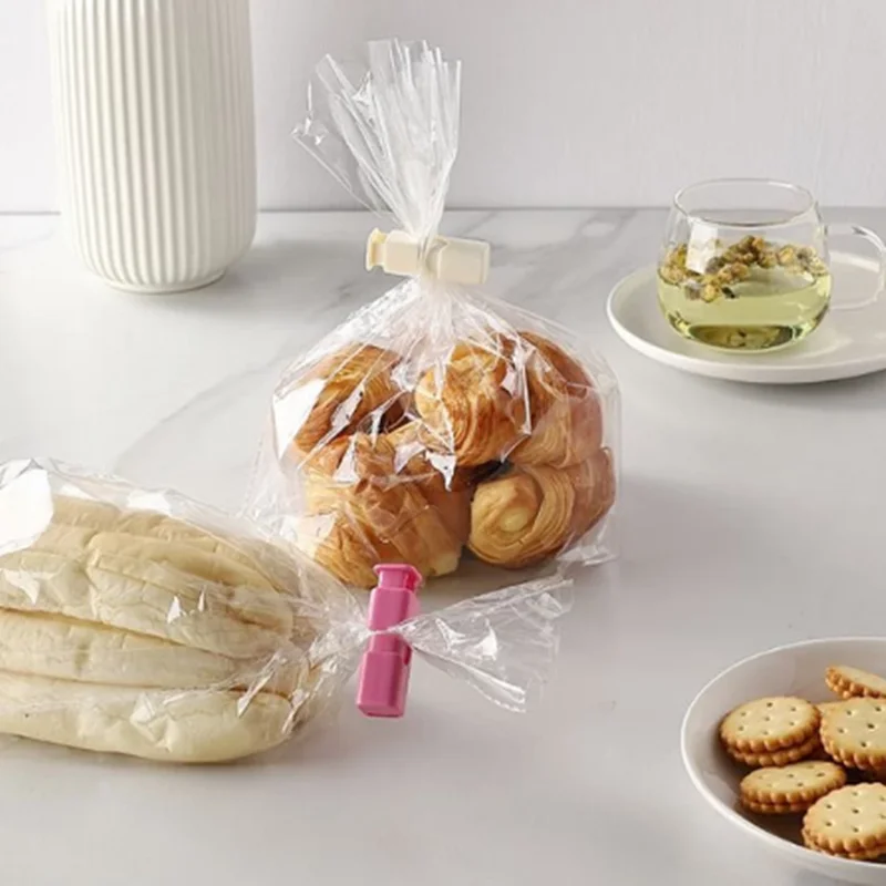 

4pcsSealing Clip Food Preservation Bag Clip Snack Fresh Food Storage Seal Bag Clips Sealer Clamp Kitchen Storage Tool