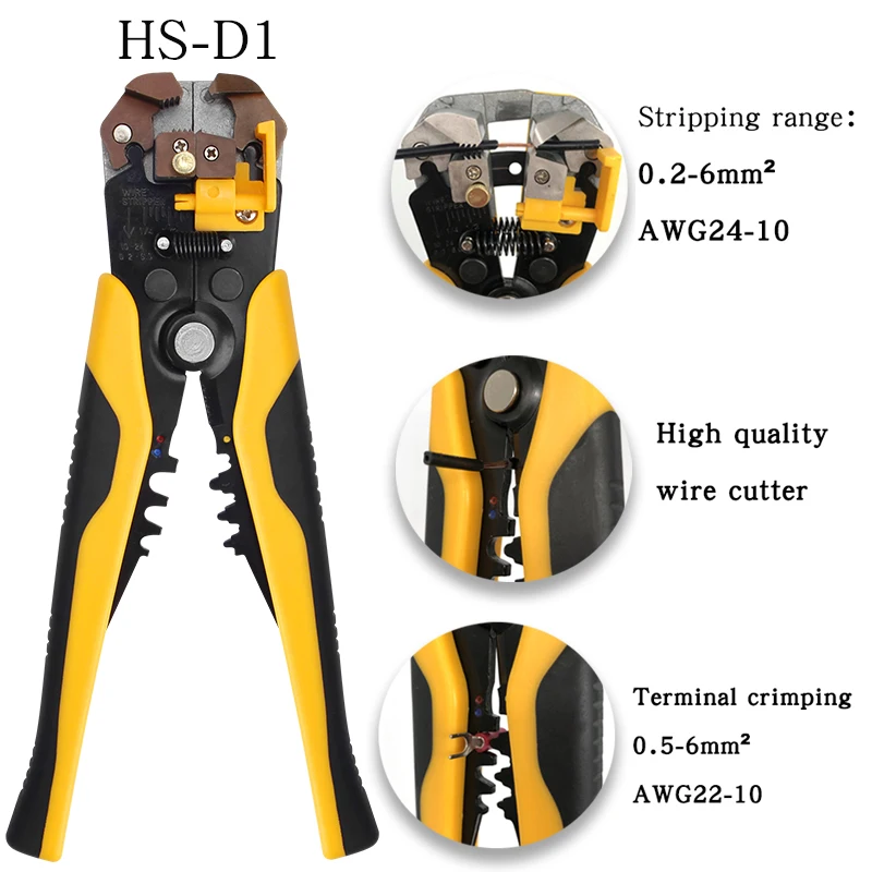 Multifunctional Automatic Wire Stripper  Cable Cutting Crimping  Terminal 0.2-6.0mm² Professional Electrician  Wire Tool woodworking plane