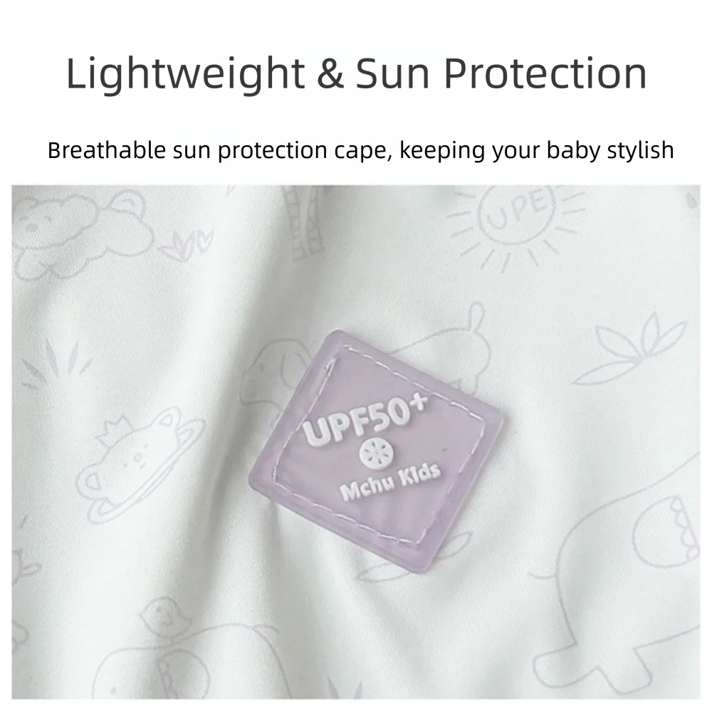 Breathable Baby Sun Protection Clothing Light-sensing Color Change Hooded Design Cooling Summer Jacket with Snap Button