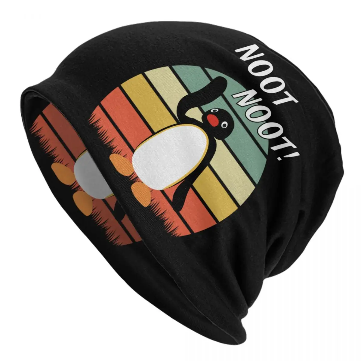 

Облегающая шапка Pingu Noot, зимняя теплая шапка унисекс, женские вязаные шапки, модные уличные шапки в стиле улззанг, шапочки в виде пингвина, облегающие шапки