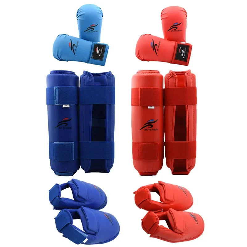 Taekwondo Karate Boxing Leg Hand Foot Protector Set, Sparring Gear, caneleira, equipamentos esportivos, MMA para crianças e adultos