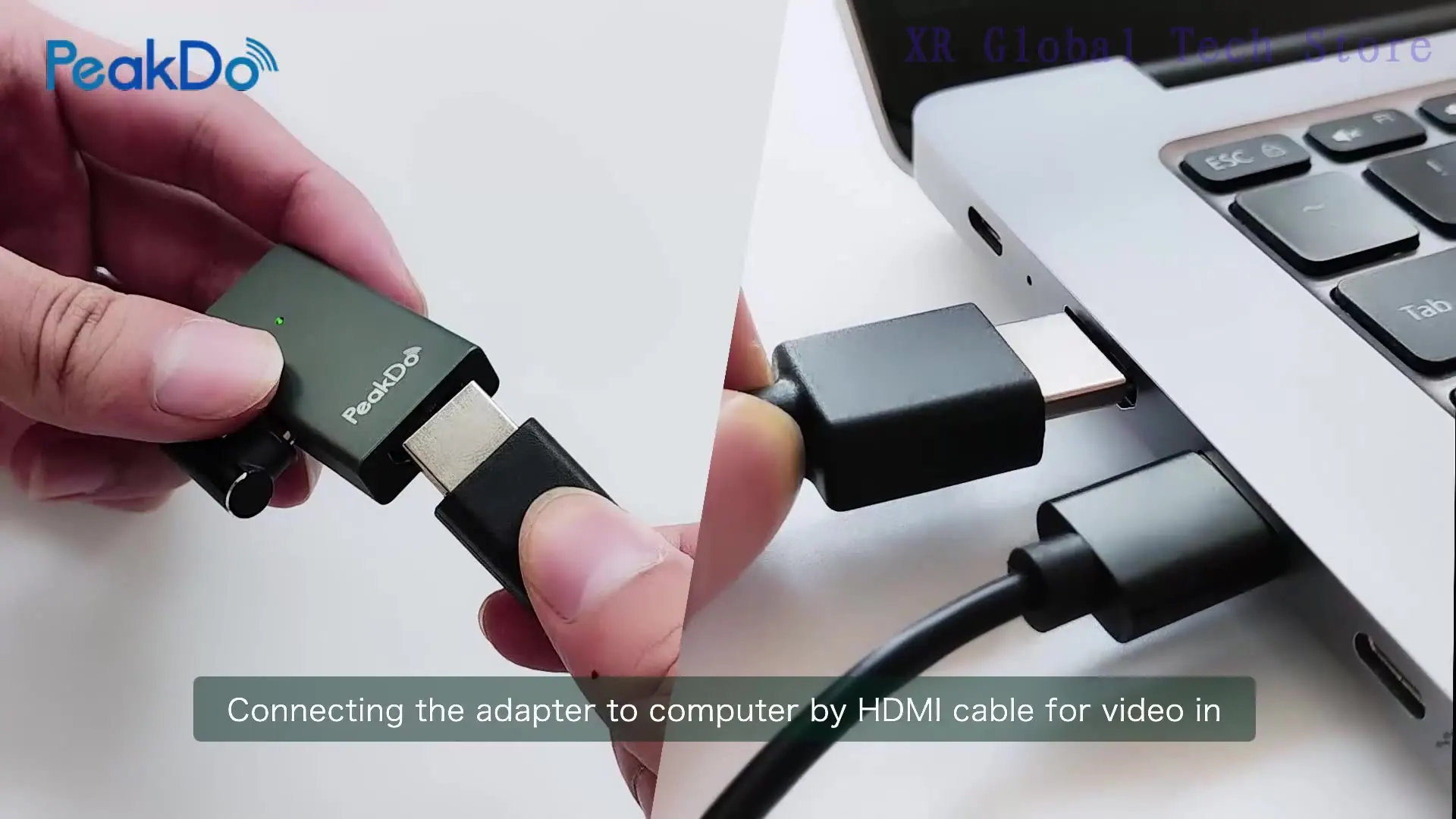 PeakDo HDMI to USB C Adapter 4K@60Hz,HDMI to Type C Adapter