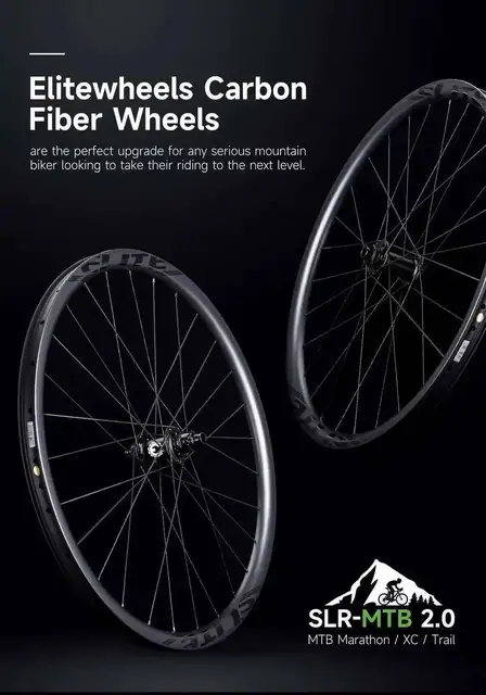 EliteWheels-マウンテンバイク用のカーボンホイールセット,MTB