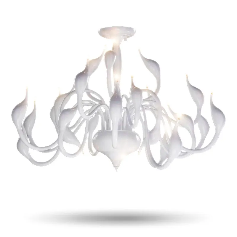 

12/18/24 Heads Art Deco European Candle Metal LED Swan Chandeliers Ceiling Bedroom Living Room Modern Decoration G4 Lighting