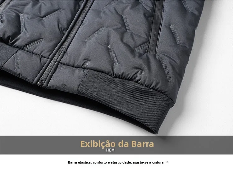 Jaqueta Masculina de Algodão Forrada com Lã Grossa