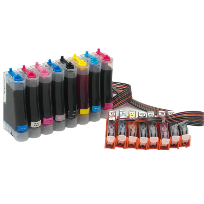 8 Color CISS Ink System Pro-100S 8-Colour Inkjet Printer pro 100 Continuous Ink Cartridge CLI-42 A3 Printer