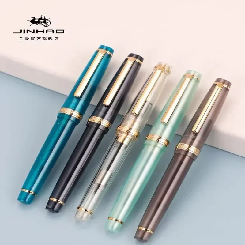 

Jinhao 82 Fountain Pen Transparency Plastic Spin Pen Popular EF F M NIB Business Office School Supplies Writing Stationery