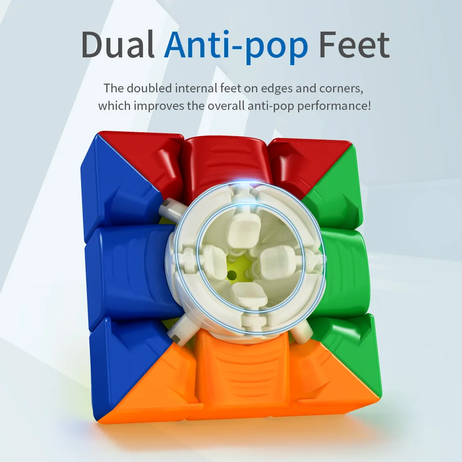 3x3 Speed Cube Moyu RS3M Magnetic Stickerless Magic Cube Educational Toy Magnet Cube Profession Puzzle Kids Educational Toys