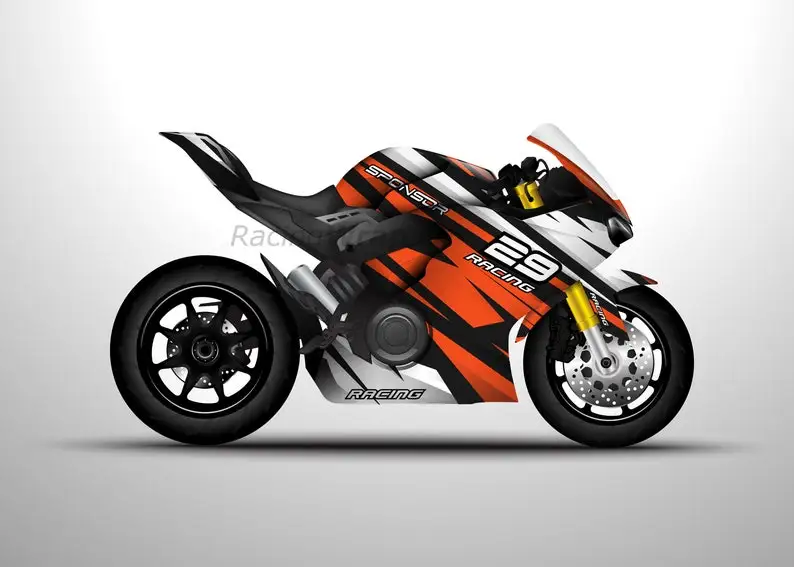 

Шаблон-наклейка для мотоцикла с абстрактным дизайном | Виниловый дизайн в полоску | Графическая наклейка, транспортное средство, вектор i