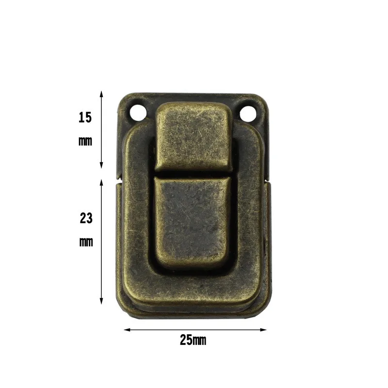 Antique Bronze Box Hasps Iron Lock Catch Latches 10Pcs for Jewelry Chest Box Suitcase Buckle Clip Clasp 25*37mm jewelry box hasps decorative latches furniture hardware