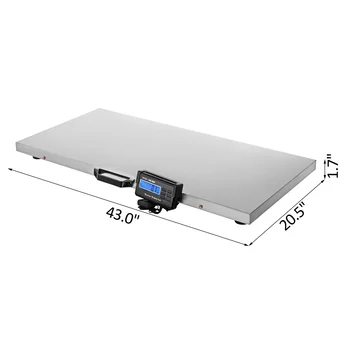 VEVOR 440/880/1100Lbs Digital Livestock Scale Large Pet Vet Scale Stainless Steel Platform Elect Ronic Postal Shipping Scale 6