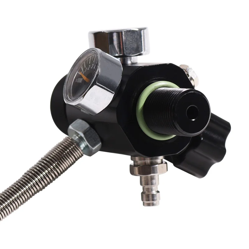 6000Psi 630Bar High Pressure Tank Filling Station Scuba Diving Valve Double Gaug